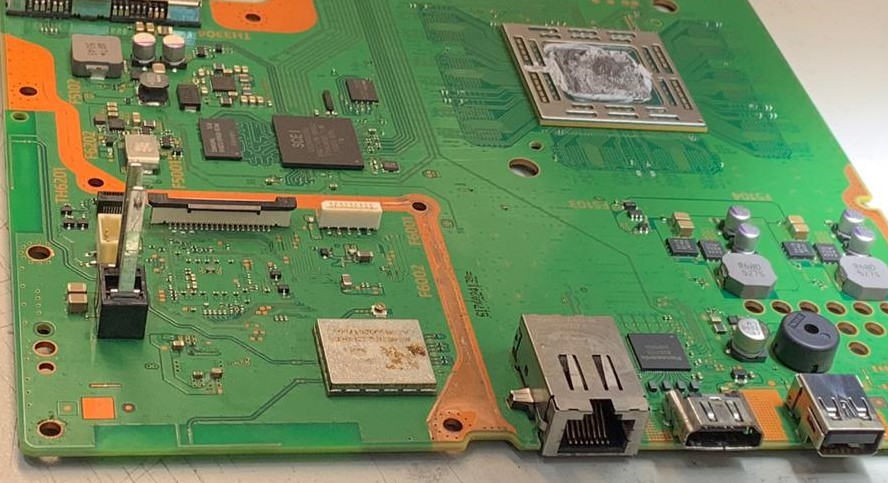 Placa de PS4 antes de reparación